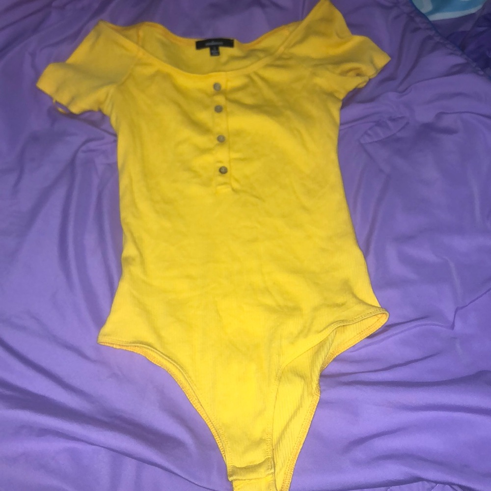 Yellow body suit